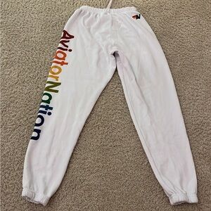 Aviator Nation Kids White Sweatpants